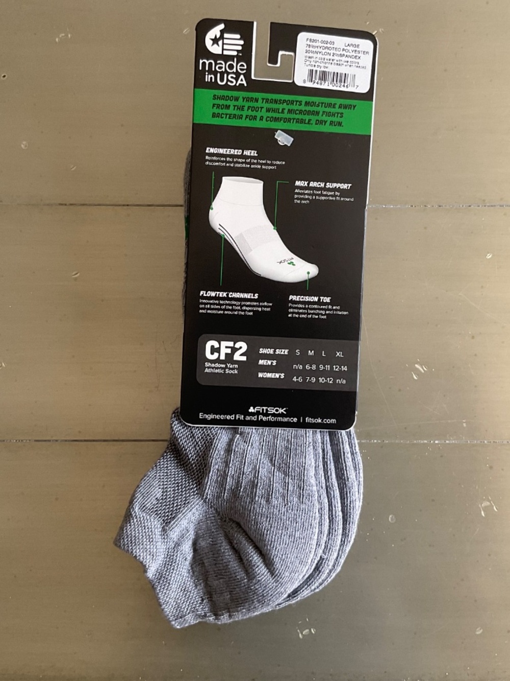 Fitsok CF2 Shadow Yarn Athletic Socks - Picture 3 of 6